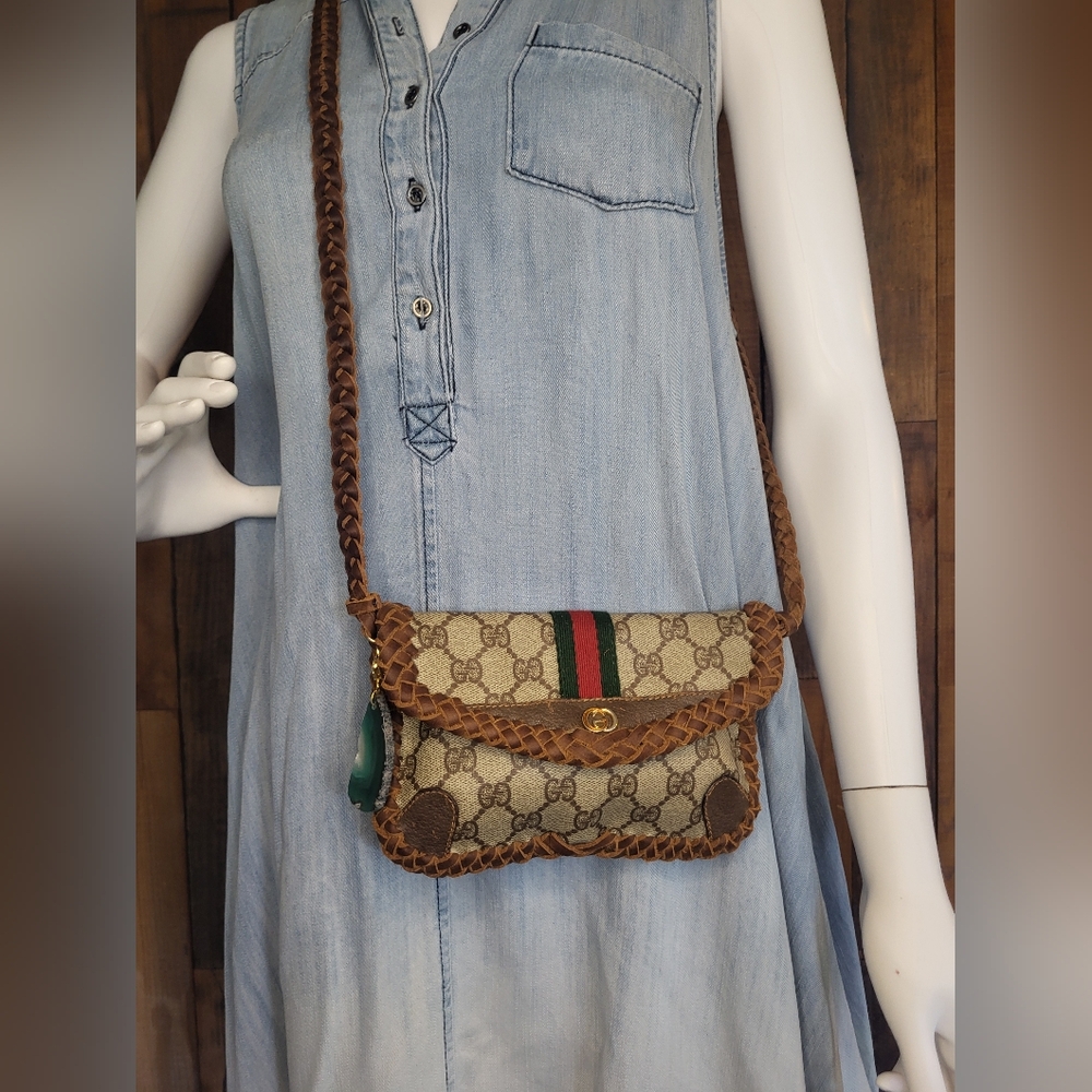 Gucci Sherry Line Bag Braided Fringed Western Vintage Boho Style - Picture 2 of 10